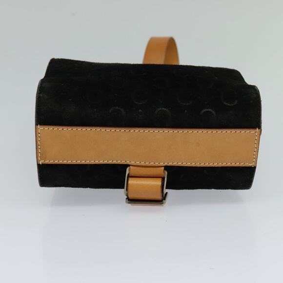 CELINE C Macadam Canvas Shoulder Bag Suede Black - Picture 9 of 12